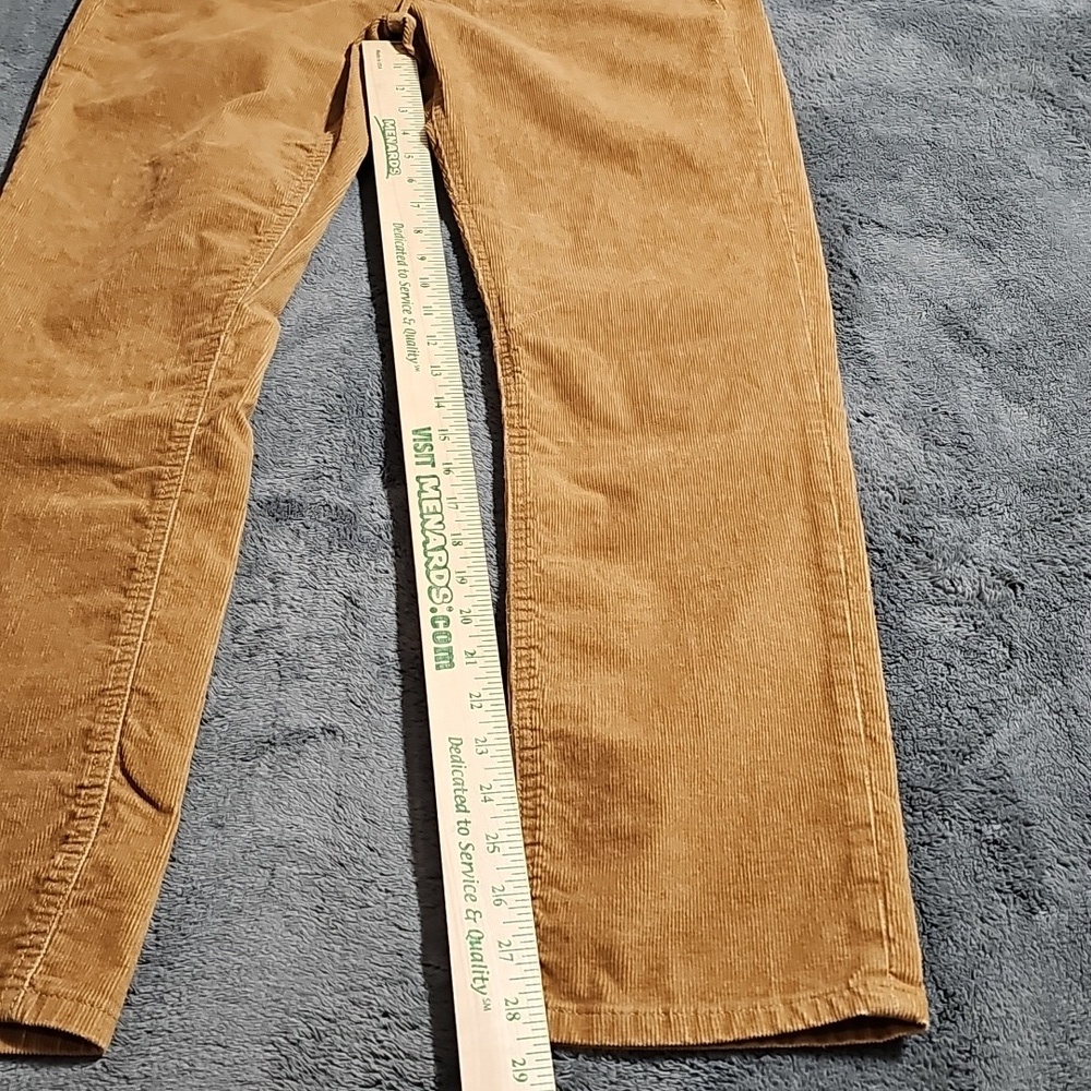 Gap Corduroy Vintage Slim High Rise Jeans Tan Gold Brown Size 29 Tall - Picture 6 of 11